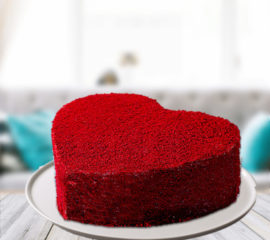 Red velvet heart cake for you