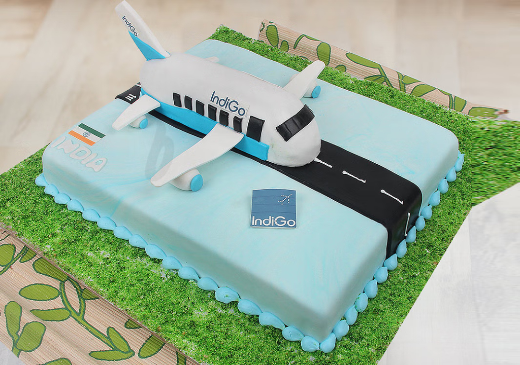 Blue and white aeroplane Cake - Addicted