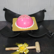 Bomb Cake inside Pink Red Velvet Pinata Cake
